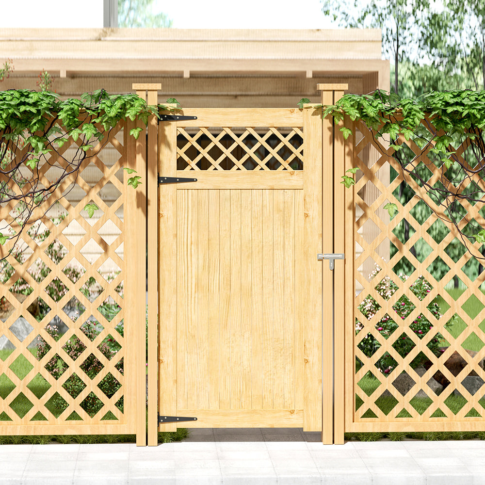 90x180cm Rhombus Garden Wood Fence Gate