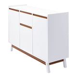 White Storage Living Room Sideboard with Drawers