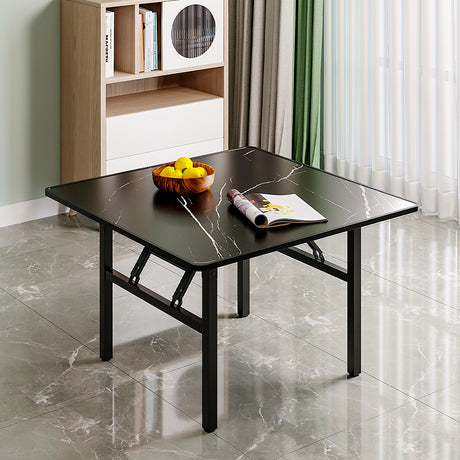 Square Marble Effect 80cm Folding Coffee Table