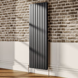 2064W Steel Smoke Grey Vertical Tall Radiator with Double Panel