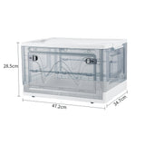 White Transparent Folding Plastic Storage Box with Wheels