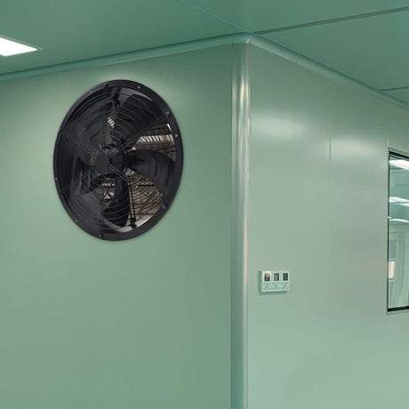 Black 22 inch Ventilation Wall Mounted Exhaust Axial Fan