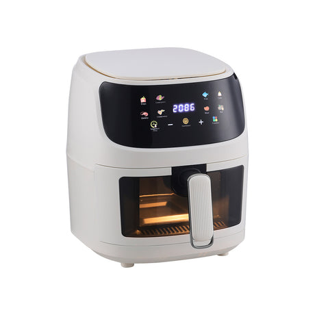 Digital 5L Air Fryer with Visible Window White