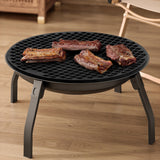 Black Round 29.5cm Cast Iron Grill Grate