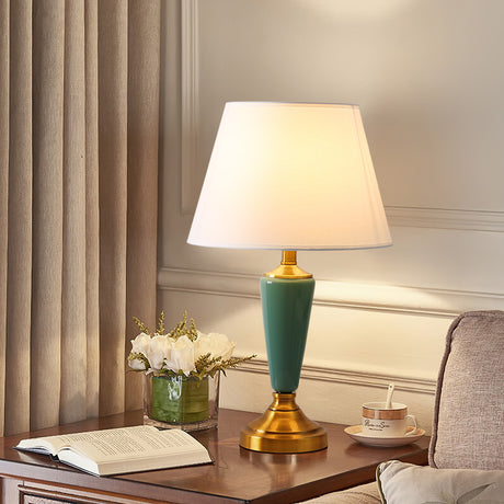 Green 55cm Ceramic Table Lamp Bedside Lamp