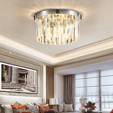 Chrome 30x14cm Crystal Mount Ceiling Light