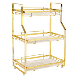 3 Tier Bathroom Kitchen Storage Organiser Rack Gold